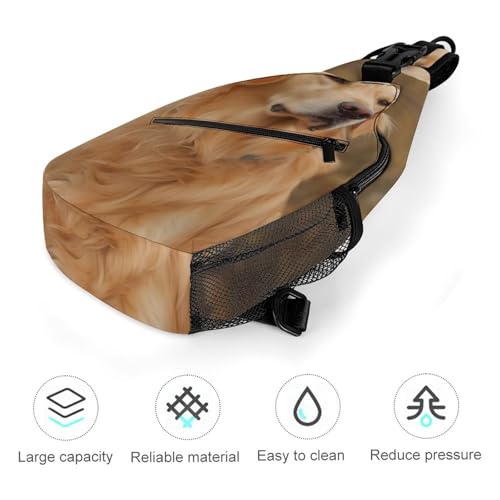 Mochila tipo sling bag blanca para senderismo y uso casual miniatura 5