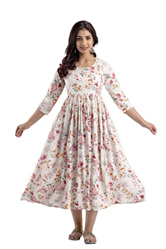 Image of New Elite Rayon Anarkali Maternity Feeding Kurti with Both Side Zipper