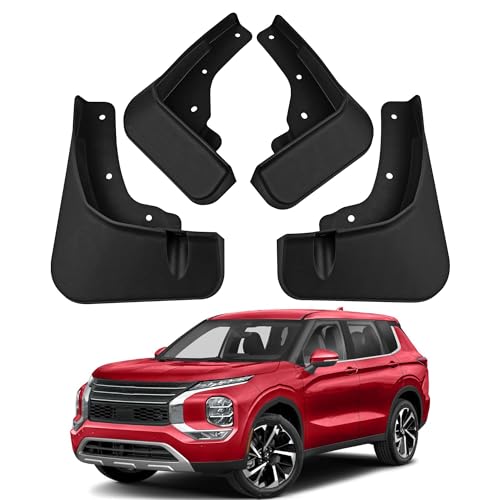 Image of Mud Flaps Compatible with 2026 Mitsubishi Outlander Accessories 2022-2025 All Weather Fender Guard Mudguards Sediment Protection No Need to Drill Holes