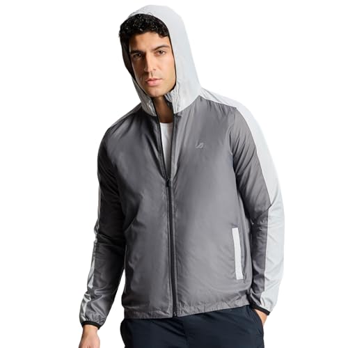 Image of Boldfit Men's Polyester Standard Length Windcheater Jacket, Lightweight & Wind-Resistant with Reflective Bike Jacket, Relaxed Fit-Stylish Windbreaker for Outdoor & Biking