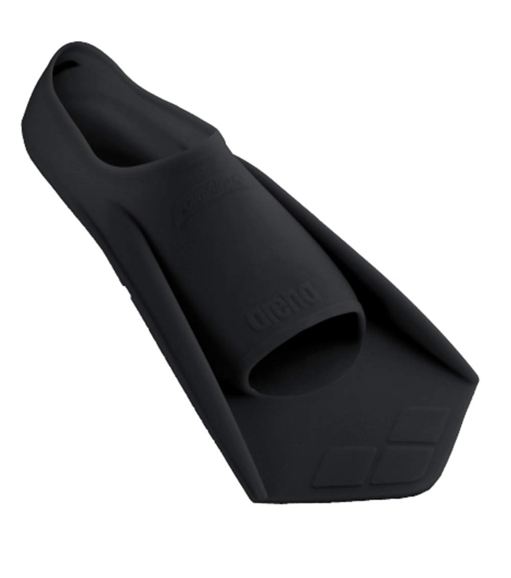 ARENA Powerfin, Pinne da Allenamento Unisex Adulto, Nero (Black/Silver), 37-38 & Classic Silicone, Cuffia Unisex Adulto, Nero (Black-Silver), Taglia Unica