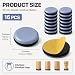 16 Pcs Self-Adhesive Furniture Glides - 25mm Round Moving Pads for Carpet
