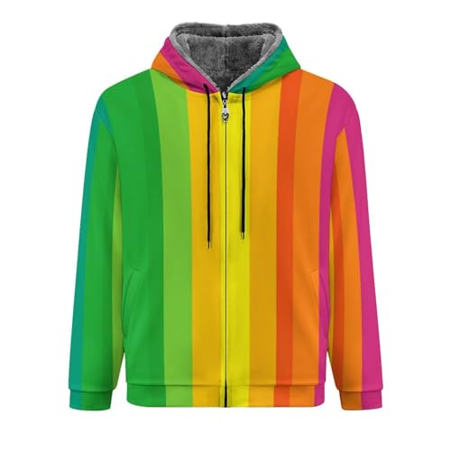 Sweat à capuche polaire pour homme veste zippée thermique à rayures