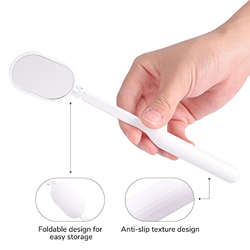 Espejo plegable rectangular para extensiones de pestañas miniatura 4