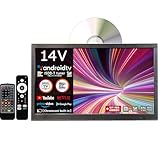 [SmartTV] 14インチ 液晶テレビ スマートテレビ(Android TV) DVDプレーヤー内蔵 地デジ内蔵 音声対応リモコ USBハードディスク録画 テレビ TV フルセグ Googleアシスト搭載 YouTube HDMI 2.4GHz/5.0GHz google グーグル クローム HDMI Bluetooth 型 V o000