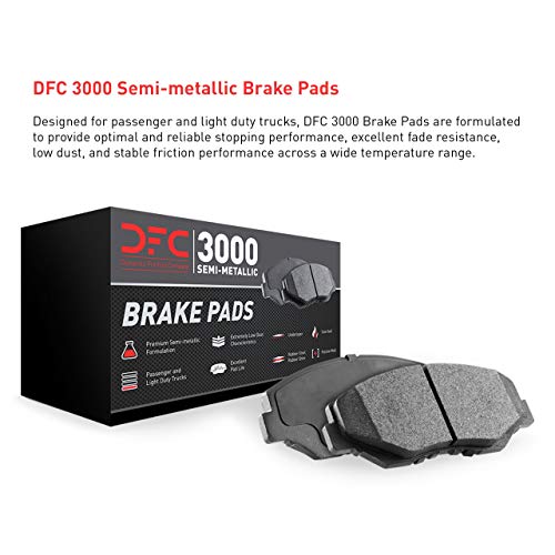 Image of Dynamic Friction Company 3000 Semi-Metallic Brake Pads and Hardware Kit