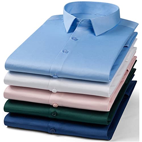 Chemise extensible confortable et décontractée couleur unie