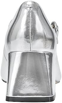 Marc Fisher LTD Women's NESSILY Pump, Silver 040, 7 | Image 2