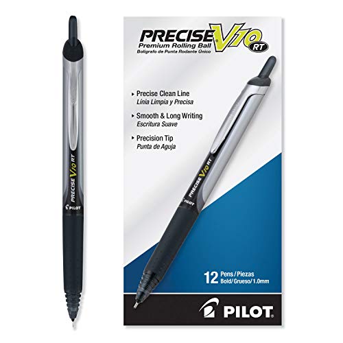 Bolígrafo retráctil Pilot Precise V10 RT para tu oficina, tinta negra de 1,0 mm