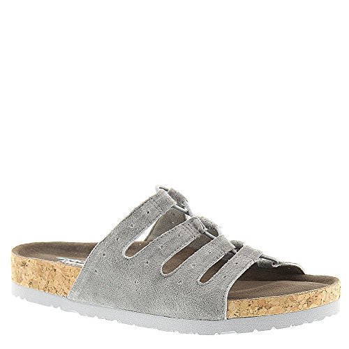 Skechers Women's Granola Wrap It Up Slide Sandal,Gray Suede,7 M US