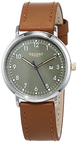 Preisvergleich Produktbild Regent Damen Analog Quarz Uhr mit Leder Armband 12111205