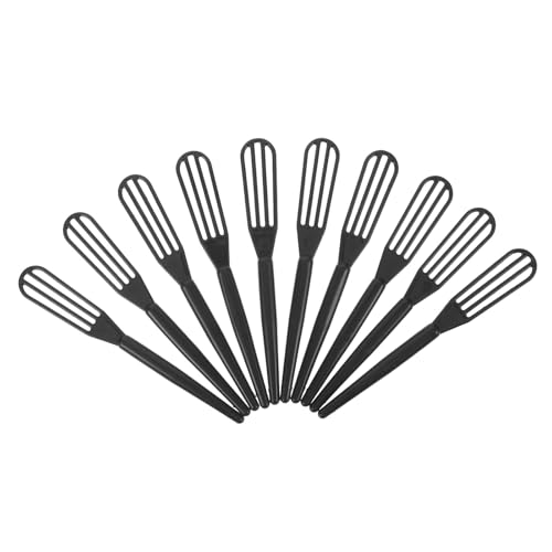 KAILIKETIY Mezclador de Crema de Color para Tinte de Cabello de Plástico Negro 10 Piezas, Herramienta Estable para Salones y Uso DIY Resultados Uniformes