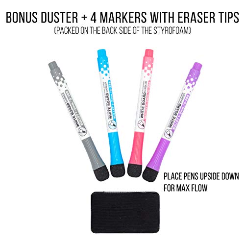 Stylio Dry Erase Calendar Whiteboard. Set Of 3 Magnetic Calendars For Fridge: Monthly, Weekly Organizer & Daily Notepad. Refrigerator & Wall Family Calendar. 4 Fine Point Markers & Eraser Included #TOP3