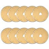 Vleant 10 Stück Rollschneider Ersatzklingen 45mm, Titan-Beschichtung, SKS-7 für Stoff, Leder und Papier