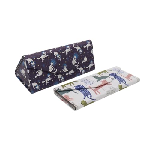 Image of Real Sic Glasses Case for Men and Women - Magnetic Folding Hard Shell Sunglass Holder - Inspired by Adorable Animals