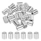 sourcing map 1/4 6mm Aluminum Quetschhülse Einzelne Runde Aderendhülse für Drähte Kabelleitung Ende Silber 25Stk