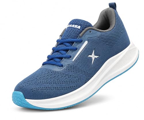 Image of Kraasa Men's Running Shoes | Breathable Mesh Upper | Lightweight Phylon Sole | Cushioned EVA Insole | Comfortable Sports & Casual Sneakers for Gym, Walking & Daily Use