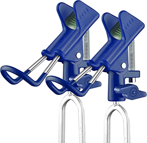 YAOYAOLING Lot de 2 supports de canne à pêche au sol, supports de canne à pêche réglables à 360 degrés en nylon renforcé et acier inoxydable, montage...