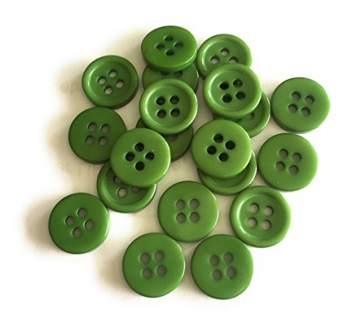 Bastel Express 20u00a0Botones 11u00a0mm de plástico de acrílico (Army Verde)