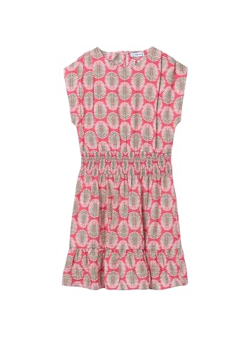 Mayoral Vestido Niña Verano - Estampado - Ropa de Vestir Niña - Ropa de Regalo - para Niñas y Adolescentes de 8 Años a 16 Años (FR/ES, Edad, 12 años, Regular, Coral)