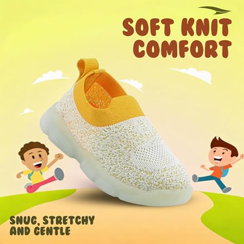 Image of ASIAN Sparkle-01 Kids LED Shoes for Boys & Girls with Soft Knit Material | Lightweight and Easy Slip-On Fit