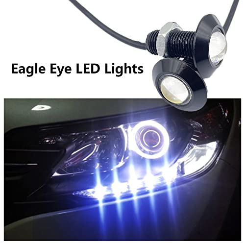 Neynavy 10 Pcs 23Mm Eagle Eye Led Lights, 12V Eagle Eye Bulb Fog Tail Light 12Smd 7.2W Drl Daytime Running Lights Backup Reversing Parking Signal Automobiles Lamp (Blue) #TOP4