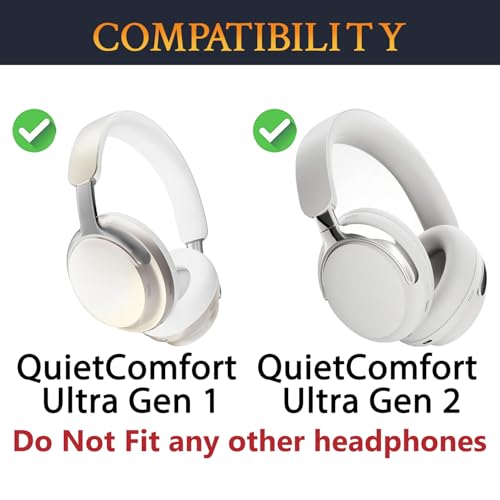 Image of SOULWIT Replacement Earpads for Bose QC Ultra /New QuietComfort Ultra(2nd Gen) Wireless Headphones, Ear Pads Cushions with Softer Protein Leather, High-Density Noise Isolation Foam - Diamond