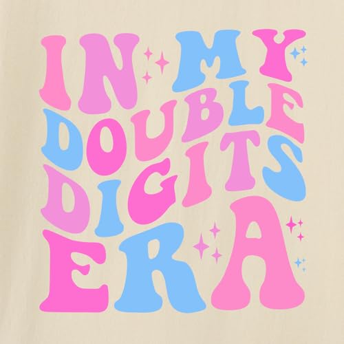Image of Pairxily in My Double Digits Era Shirt for Girls 10th Cute 10 Year Old Girl Happy Birthday Shirts Gifts Short Sleeve Tops