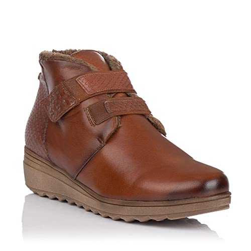GIORDA 27491. Botin Sport DE Piel con Gancho y Bucle Mujer Cuero 37
