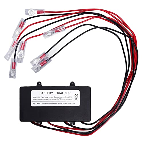 Ecualizador de Batería Digital 48V con Pantalla LED de Tubo, Estabilizador de Voltaje para Sistemas Solares e Industria Automotriz, Material ABS, 441 g