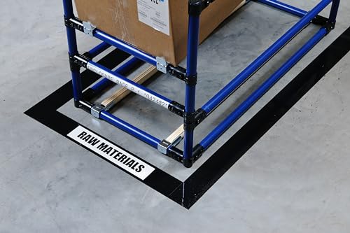 Image of Brady ToughStripe Floor Marking Tape - Black, Non-Abrasive Floor Tape - 2 inch Width, 100' Length for Concrete, Harsh Conditions, Forklift, High Traffic Floors (104310)
