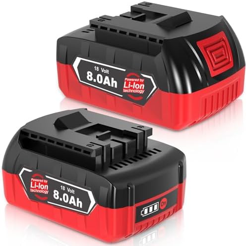 2X 8.0Ah GBA Ersatzakku für Bosch Akku 18V 8Ah Kompatibel für Bosch Professional 18V System Akku-Werkzeuge Nicht kompatibel mit grünen Werkzeugen