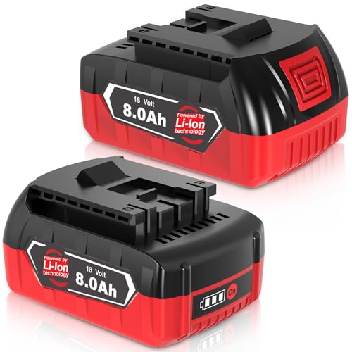 2X 8.0Ah GBA Ersatzakku für Bosch Akku 18V 8Ah Kompatibel für Bosch Professional 18V System Akku-Werkzeuge Nicht kompatibel mit grünen Werkzeugen