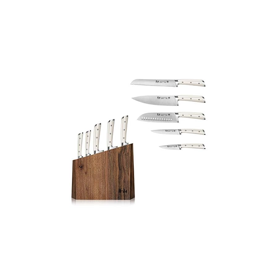 Cangshan-S1-Series-59663-6-Piece-German-Steel-Forged-Knife-Set-Walnut Cangshan S1 Series 59663 6-Piece German Steel Forged Knife Set, Walnut