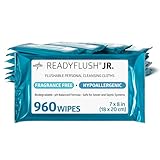 Medline MSC263820 ReadyFlush Jr. Flushable Wipes (Pack of 960)