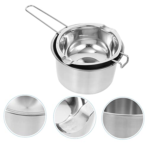 Fomiyes Double Boiler Pot Set, Stainless Steel Chocolate Pot, Stainless Steel Melting Pot For Chocolate Candy Candle Melting 1 Set (Style 2) #TOP7