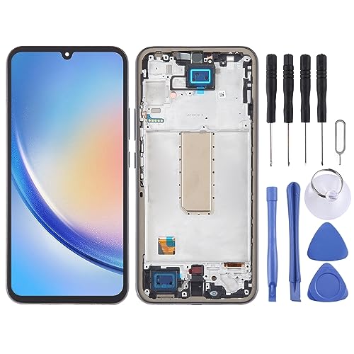 Lingland Cell Phone kit LCD Screen for Samsung Galaxy A14 SM-A145F Digitizer Full Assembly with Frame Screen Overall Assembly (Color : Color3)