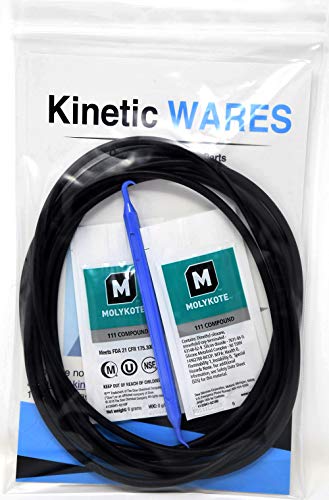 Kinetic Wares Hhring Fits Gxwh40L, Gnwh38S, Gxwh30C, Gxwh35F, Gnwh38F (6 Pack) With Dow Molykote 111 O-Ring Lubricant And Scratch Free O-Ring Pick Tool #TOP1