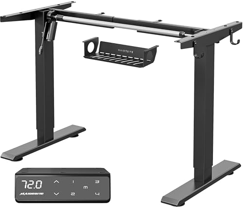 MAIDeSITe Height Adjustable Electric Standing Desk Frame Two-Stage with Heavy Duty Steel Stand up...