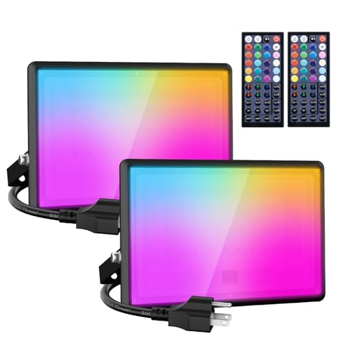 Olafus 2 Pack 60W RGB Flood Light