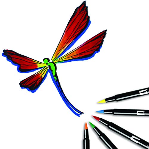 Image of Tombow Dual Brush Pen Set, 6-Pack, Primary Colors (56162)