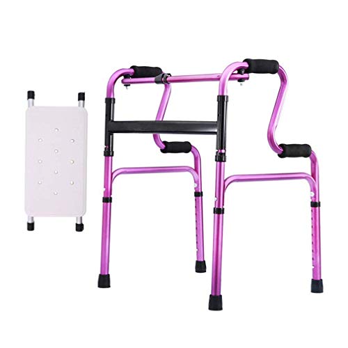 歩行器、取り外し可能なパッド付きシャワーチェア、折りたたみ式肥満歩行器、ウォーキングジマーフレームアルミニウムアームレスト高さ調節可能な杖ホルダー kxtmm