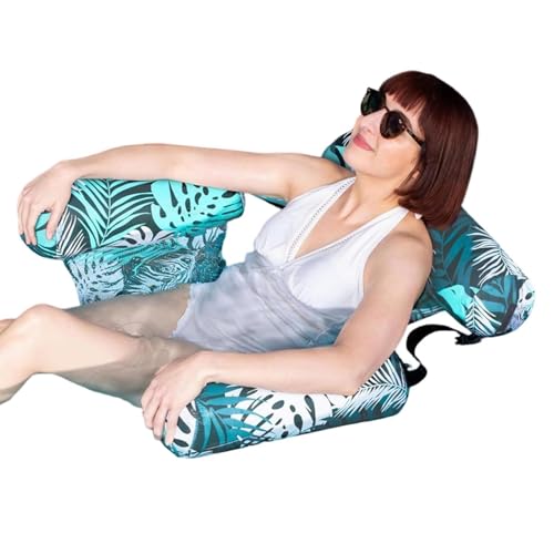Sillón flotante de piscina, hamaca hinchable para piscina, sillón flotante | para vacaciones de verano y viajes, hoteles y resorts, playa y lago, fiestas al aire libre y actividades acuáticas