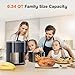 Simple Deluxe 12-in-1 Air Fryer 6.34 Qt, Digital Preset Airfryer with Visible Window, Nonstick and Dishwasher-Safe Basket, Air Fry, Roast, Bake, Dehydrate, Fries, 1700W, Gary