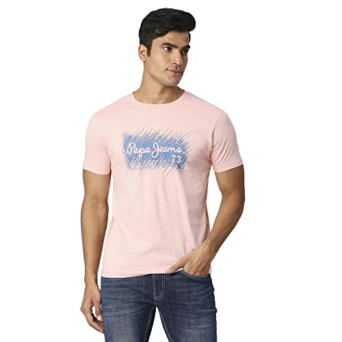 Image of Pepe Jeans Men's Cotton Graphic Slim Fit T-Shirt