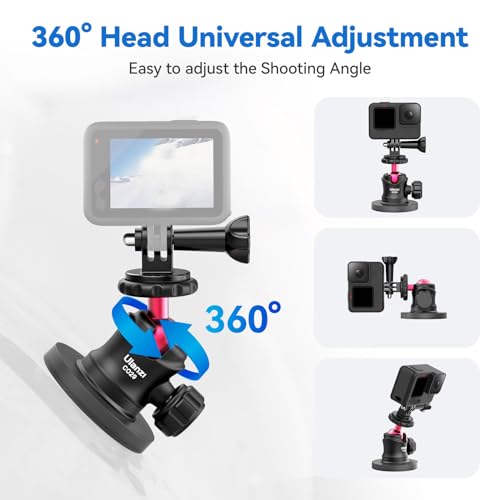 Image of ULANZI Magnetic Camera Mount for Action Cam, Strong Magnetic Mount with | 360Rotation Ball Head and Built-in 6 Magnets, Compatible with GoPro Hero 13 /12 /11, Compatible with DJI Action /Nano, Insta360