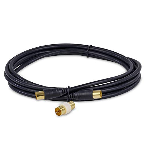 SSL Satellites 2 Meter 3C-2V Black Cable TV Aerial Lead Coaxial Cable Coax RF 75 OHM 3C-2V