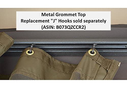 APEX GARDEN Four-Side Privacy Side Wall Curtain Set for 10-ft x 12-ft Gazebo (Beige) by APEX GARDEN - Used condition - Image 8