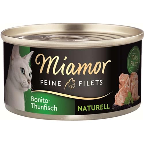 Produktbild von Miamor Feine Filets Naturell Bonito Thunfisch - 24 x 80 g