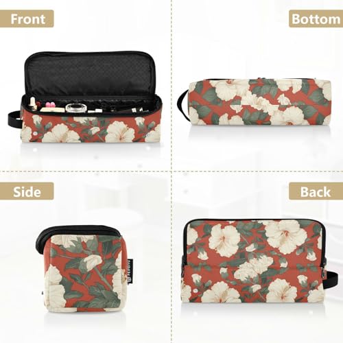 Bolso de viaje para herramientas de cabello rojo Blooming Flowers con funda resistente al calor impermeable organizador para planchas y rizadores miniatura 5